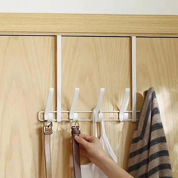 Multi Hook Metal Over The Door Storage Rack